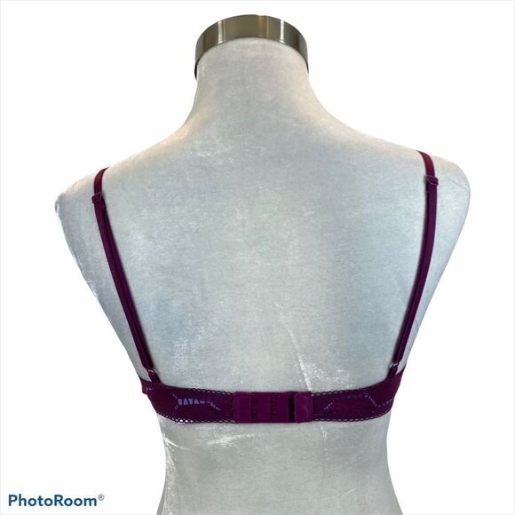 Savage X Fenty Unlined Lace‎ Trim Logo Bra Small - Picture 5 of 9